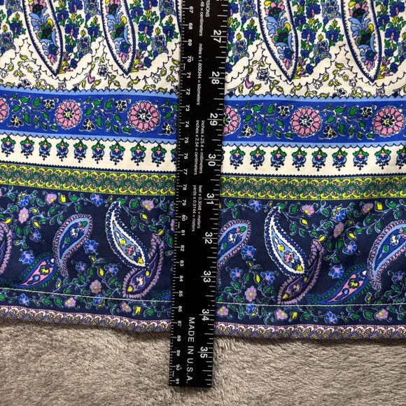 Old Navy Dress Paisley Shift Business Casual Church Preppy Blues Large B313 - Picture 5 of 9